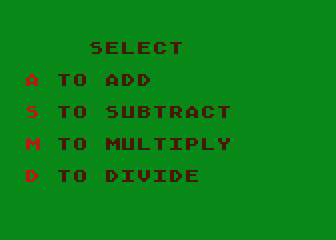 Cross-Country Math Rally atari screenshot