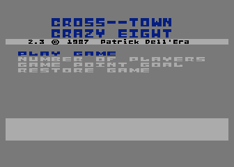 Cross-Town Crazy Eight atari screenshot