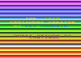 Crossword Creator atari screenshot