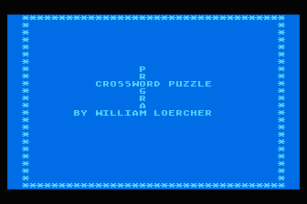 Crosswords atari screenshot