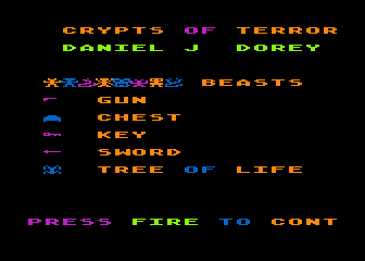 Crypts of Terror atari screenshot