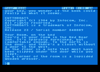 Cutthroats atari screenshot