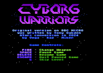 Cyborg Warriors atari screenshot