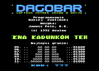 Dagobar atari screenshot