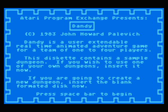 Dandy atari screenshot