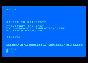 Dunjonquest - Danger in Drindisti atari screenshot