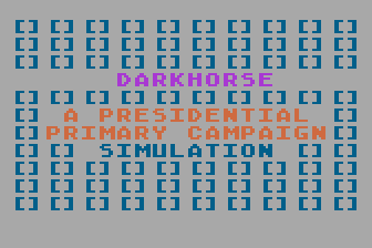 Dark Horse - A Presidential Primary Campaign Simulation — screenshot 1