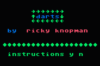 Darts atari screenshot