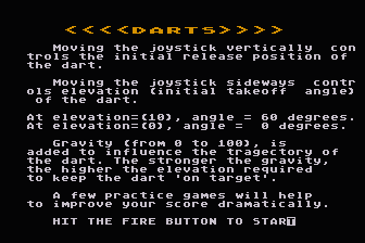 Darts atari screenshot