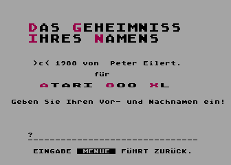 Orakel (Das) atari screenshot
