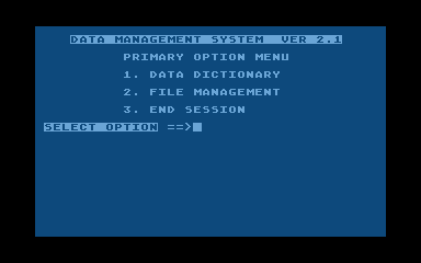 Data Management System — screenshot 1