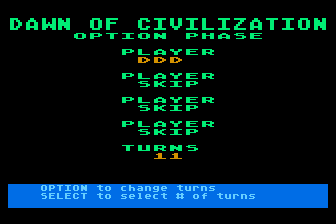 Dawn of Civilization atari screenshot