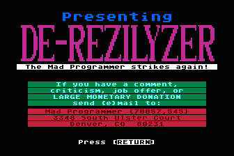 De-Rezilyzer atari screenshot