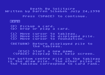 Death by Solitaire atari screenshot
