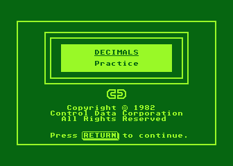Decimals atari screenshot