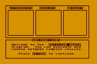 Decision Maker atari screenshot