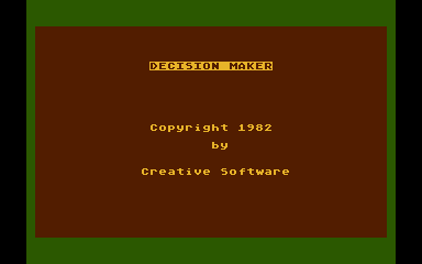 Decision Maker atari screenshot