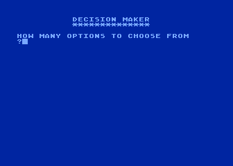 Decision Maker atari screenshot