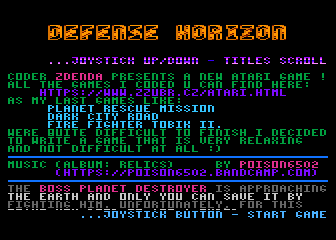 Defense Horizon atari screenshot