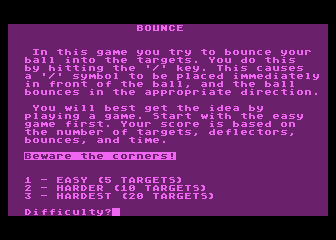 Deflection / Simon Says atari screenshot