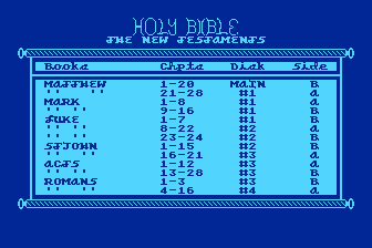 Demo Disk - Bible Program atari screenshot