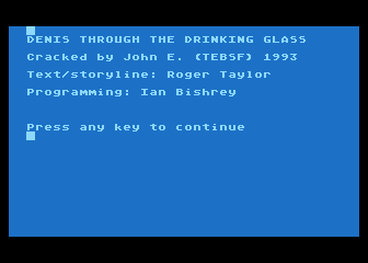 Denis through the Drinking Glass atari screenshot