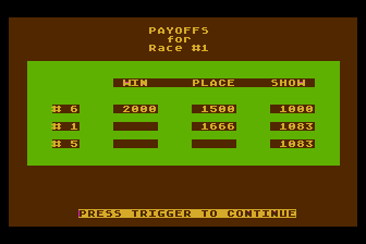 Derby Downs atari screenshot