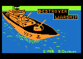 Destroyer Warship atari screenshot