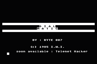 Dial Matic atari screenshot