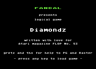 Diamondz atari screenshot
