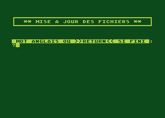 Dictionnaire Anglais-Français atari screenshot