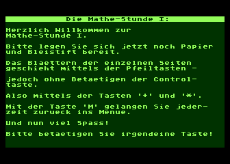 Mathe-Stunde - Lektion 1 (Die) atari screenshot