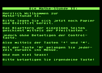 Mathe-Stunde - Lektion 2 (Die) atari screenshot