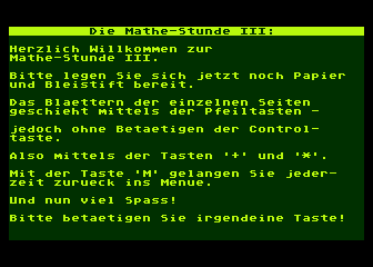 Mathe-Stunde - Lektion 3 (Die) atari screenshot