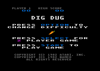 Dig Dug atari screenshot