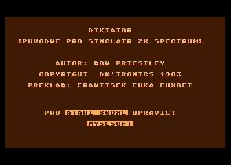 Diktator atari screenshot
