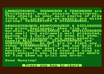 Dinosaur atari screenshot