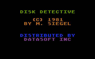 Disk Detective atari screenshot