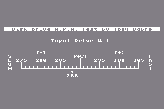 Disk Drive RPM Test