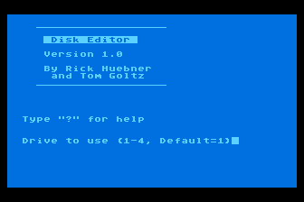 Disk Editor atari screenshot