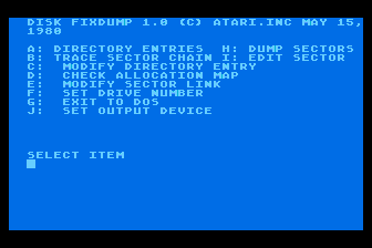 Disk Fixer atari screenshot