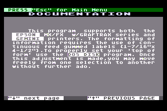 Disk Label atari screenshot