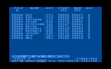 Disk Scanner-Double Density atari screenshot