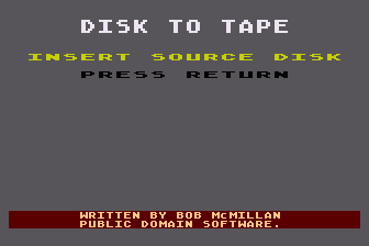 Disk to Tape
