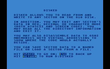 Disked atari screenshot