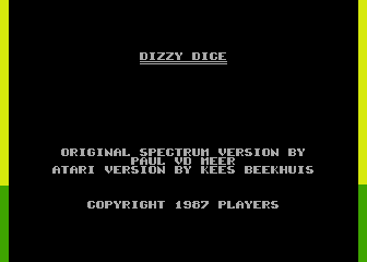 Dizzy Dice atari screenshot