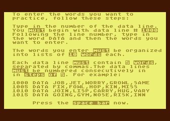 Do-It-Yourself Spelling atari screenshot