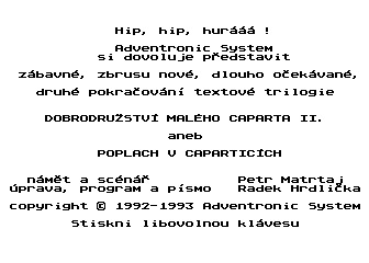 Dobrodruzstvi Maleho Caparta II atari screenshot