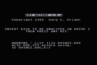 DOS Wizard atari screenshot