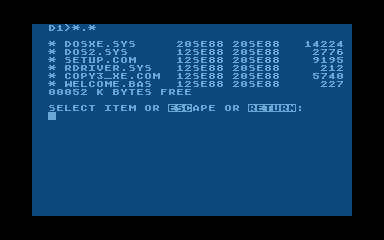 DOS XE atari screenshot